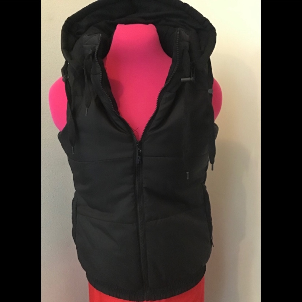 🛍 EUC Puffer Vest Removable Hood DG LUX! Excellent Like NEW!!